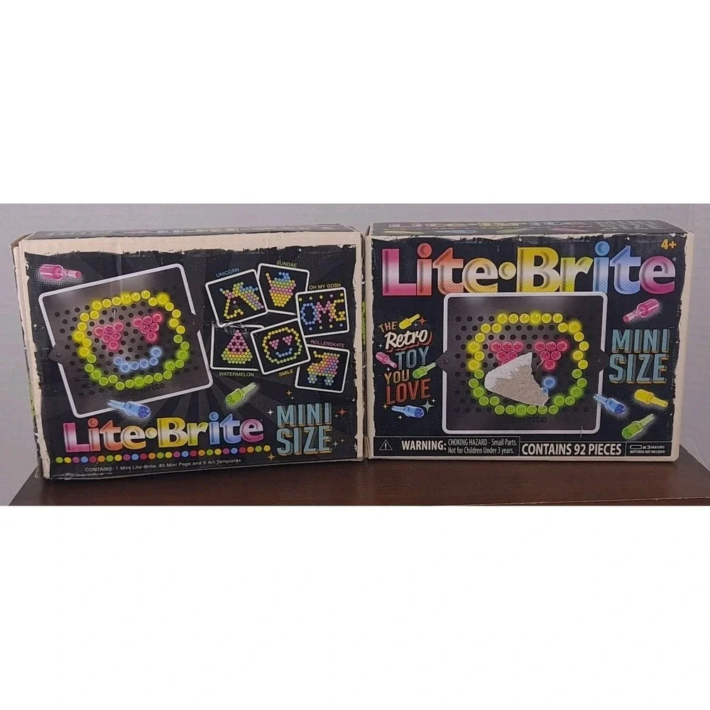 Mini Size Lite Brite Touch Kids' Light-Up Game Toy 92 Pieces Set Of 2